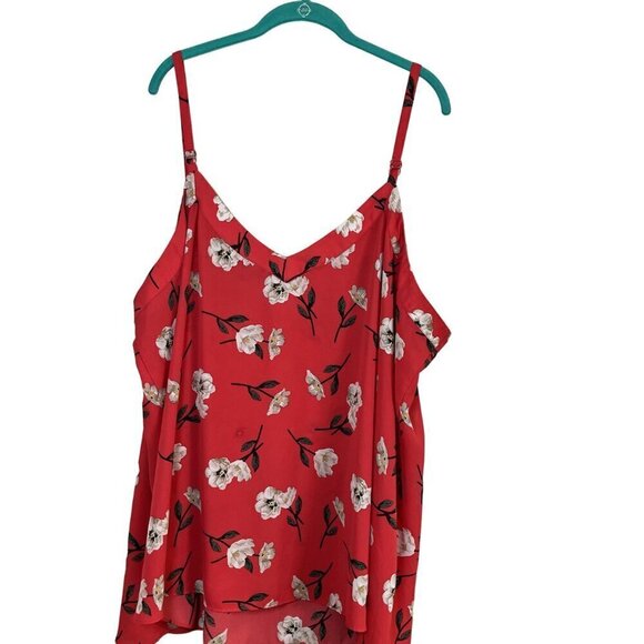 Torrid Top Women 4X Pink Pullover Tank Floral Flowy Dainty Summer Tropical Retro - Picture 8 of 13